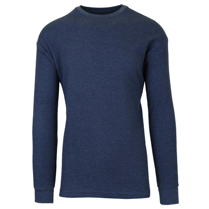 Men's Long Sleeve Waffle Thermal Shirt Tee -Crew Neck Layering Color & Size NEW
