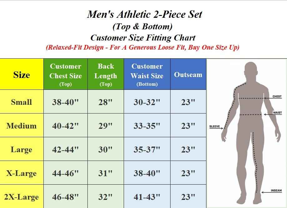 Men’s 2 Piece Athletic Tee & Short Active Set NEW (Sizes- S–3XL) Free Shipping