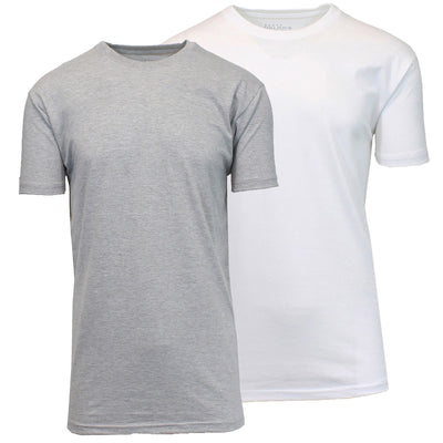 Men's Everyday Cotton Blend Crew Neck T-Shirts, 2-Pack, S-3XL