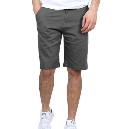 Mens Flat Front Shorts Uniform Work School Lounge Casual Twill 12-14" Inseam NWT