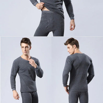 Mens thermal set underwear and shirt 100% cotton pants combo winter - PremiumBrandGoods