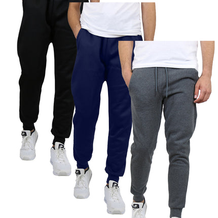 3-Pack Mens Slim Fit Classic Fleece Jogger Sweatpants (S-2XL) New Free Shipping
