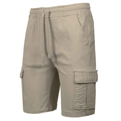 Men’s Flex Cargo Shorts with Elastic Waistband and Drawstring – Comfortable Fit
