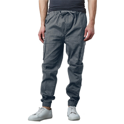 Mens Cargo Jogger Pants Sweatpants Cotton Twill Combat Stretch Active Trousers
