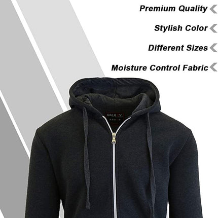 Mens Fleece Zipper & Pullover Hoodie Jacket Sweatshirt Gym Activewear (S-5XL)