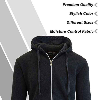 Mens Fleece Zipper & Pullover Hoodie Jacket Sweatshirt Gym Activewear (S-5XL)