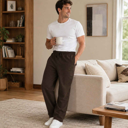 Men's Classic Heavyweight Fleece Sweatpants with Open Bottom (S-3XL) - Free Ship