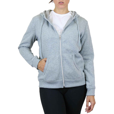 Womens Modern-Fit Fleece-Lined Zip-Up Hoodie Warm Lounge Active Dry NWT (S-3XL)