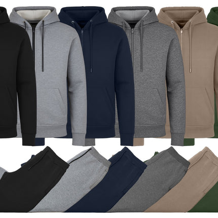 Mens Tech Fleece Hoodie & Jogger Tracksuit 2-Piece Athletic Outfit (Size- S–3XL)