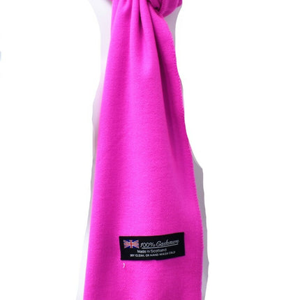 Winter Unisex Plain Solid Scarves 100% Cashmere Wool Warm Scarf Made in Scotland - PremiumBrandGoods
