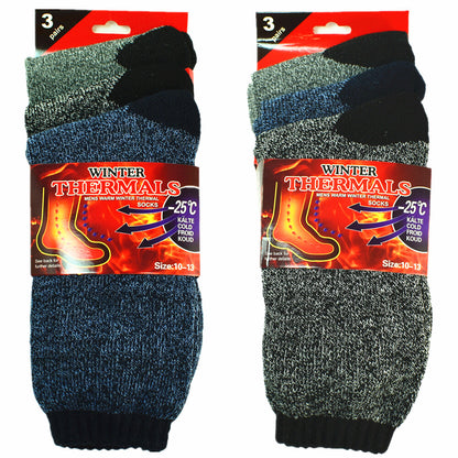 Premium Men's Thermal Heated Socks - 6 Pairs Heavy Duty Winter Boot Socks (Size 10-13) - PremiumBrandGoods