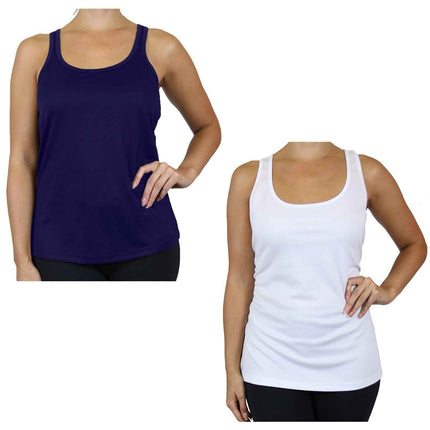 Women's Moisture-Wicking Sport Racerback Tank Tops Shirt 2 PACK(S-3XL) FREE SHIP