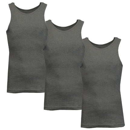 Men's 3 Pack Ribbed Tank Top Shirts Muscle Sleeveless Gym Beach Undershirt NWT