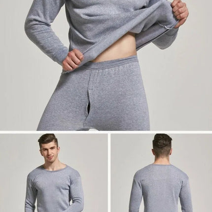 Mens thermal set underwear and shirt 100% cotton pants combo winter - PremiumBrandGoods
