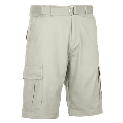 Men's Cotton Flex Stretch Cargo Shorts With Belt Lounge Summer Colors 30-42