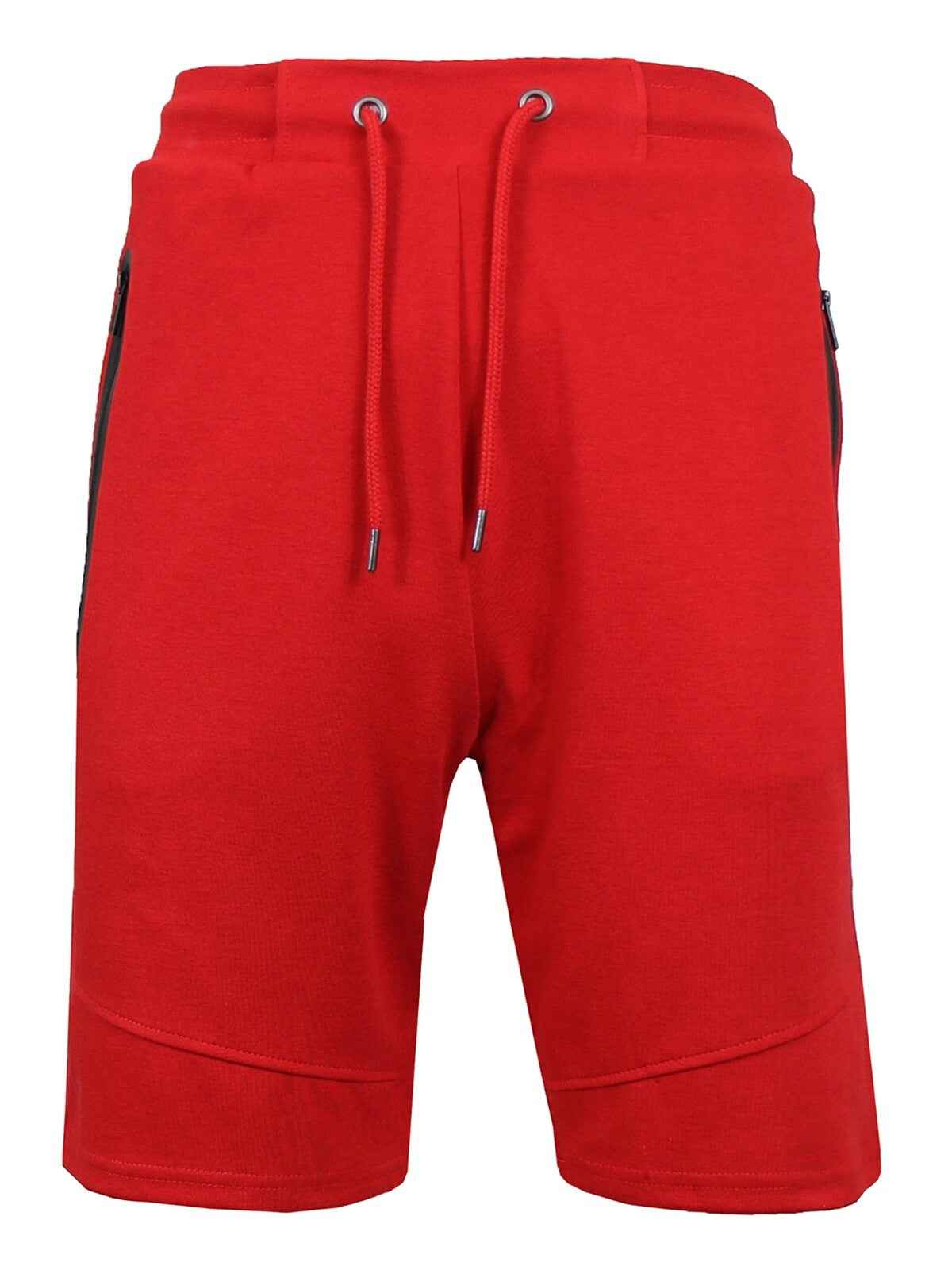 Men’s Sweat Jogger Shorts Casual Summer Lounge Gym Tech Shorts Zipper Pockets