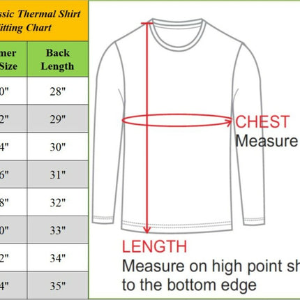Men's Long Sleeve Waffle Thermal Shirt Tee -Crew Neck Layering Color & Size NEW
