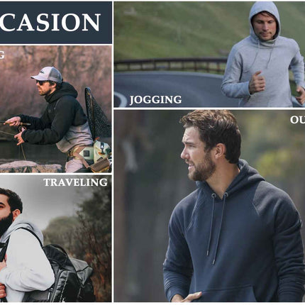 Men's Heavyweight Premium Fabric Fleece Lined Pullover Hoodie (S-2XL) FREE SHIP