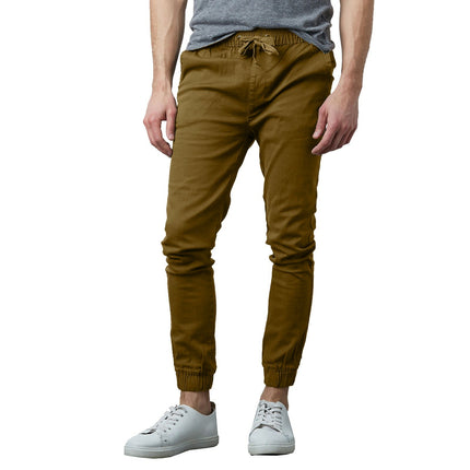 Mens Twill Stretch Jogger and Cargo Pocket Pants Chinos Work Lounge Active NEW