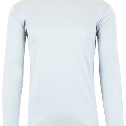 Mens Long Sleeve Crew Neck Performance Tees Layer Lounge Gym Work Casual NEW