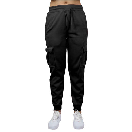 Women's Loose-Fit Fleece-Lined Cargo Jogger Sweatpants (Sizes: S-2XL) NEW