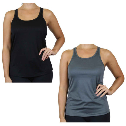 Women's Moisture-Wicking Sport Racerback Tank Tops Shirt 2 PACK(S-3XL) FREE SHIP