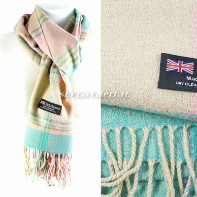 Mens Womens Winter Warm SCOTLAND Made 100% CASHMERE Scarf Scarves Plaid Wool