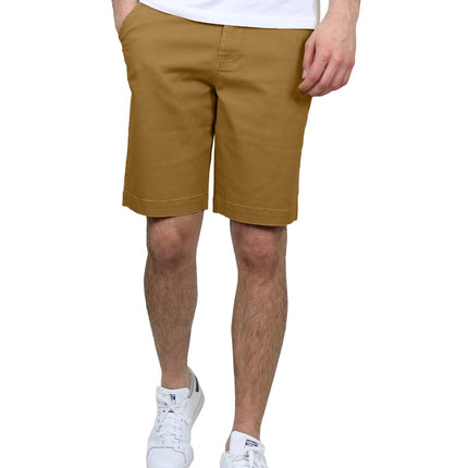 Mens Flat Front Shorts Uniform Work School Lounge Casual Twill 12-14" Inseam NWT