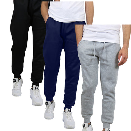 3-Pack Mens Slim Fit Classic Fleece Jogger Sweatpants (S-2XL) New Free Shipping