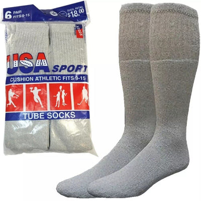 Wholesale Bulk Lot Men Tube Socks Over the Calf Big & Tall Size 9-15 10-15 13-16 - PremiumBrandGoods