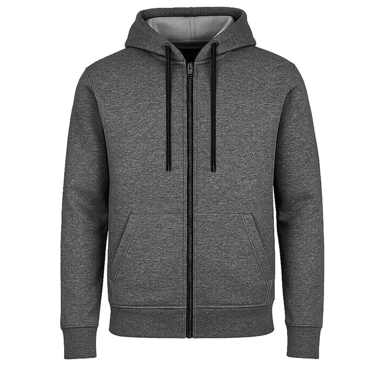 Men's Slim-Fit Fleece-Lined Zip-Up Hoodie Jacket, S-3XL