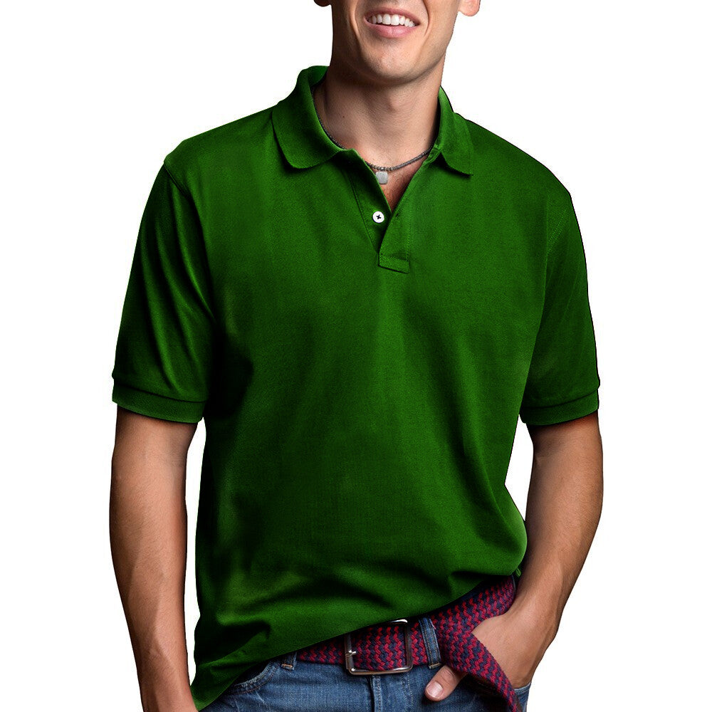 Men's Polo Shirt Dri-Fit Golf Sports Plain Cotton Jersey T Shirt Short Sleeve - PremiumBrandGoods