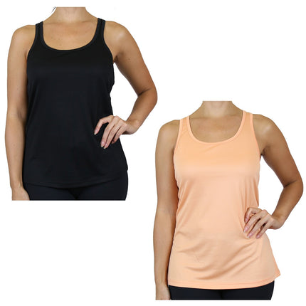 Women's Moisture-Wicking Sport Racerback Tank Tops Shirt 2 PACK(S-3XL) FREE SHIP