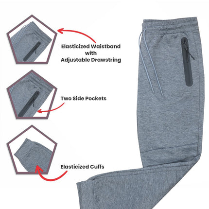 Mens Tech Fleece Hoodie & Jogger Tracksuit 2-Piece Athletic Outfit (Size- S–3XL)