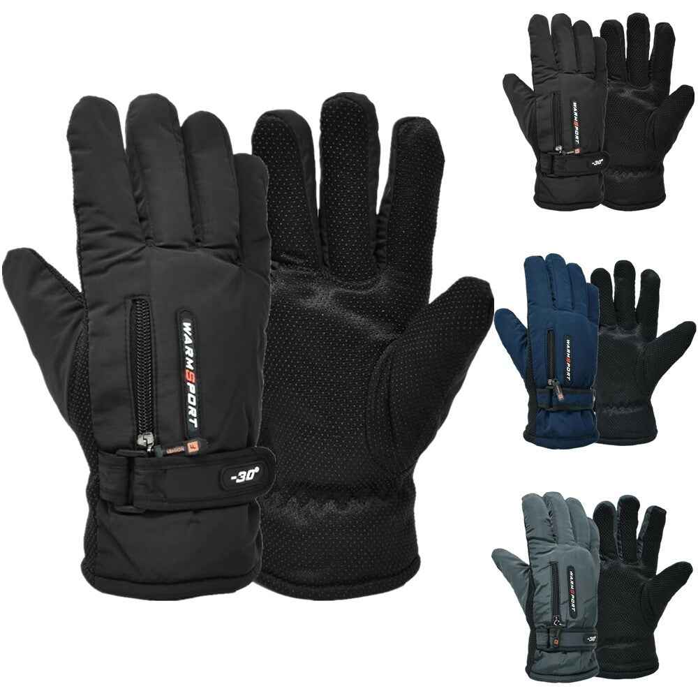 Thermal Winter Gloves Waterproof Ski & Snowboard Gloves with Fleece Lining