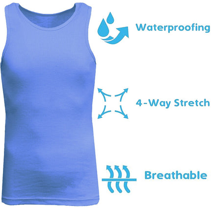 Men's 3 Pack Ribbed Tank Top Shirts Muscle Sleeveless Gym Beach Undershirt NWT