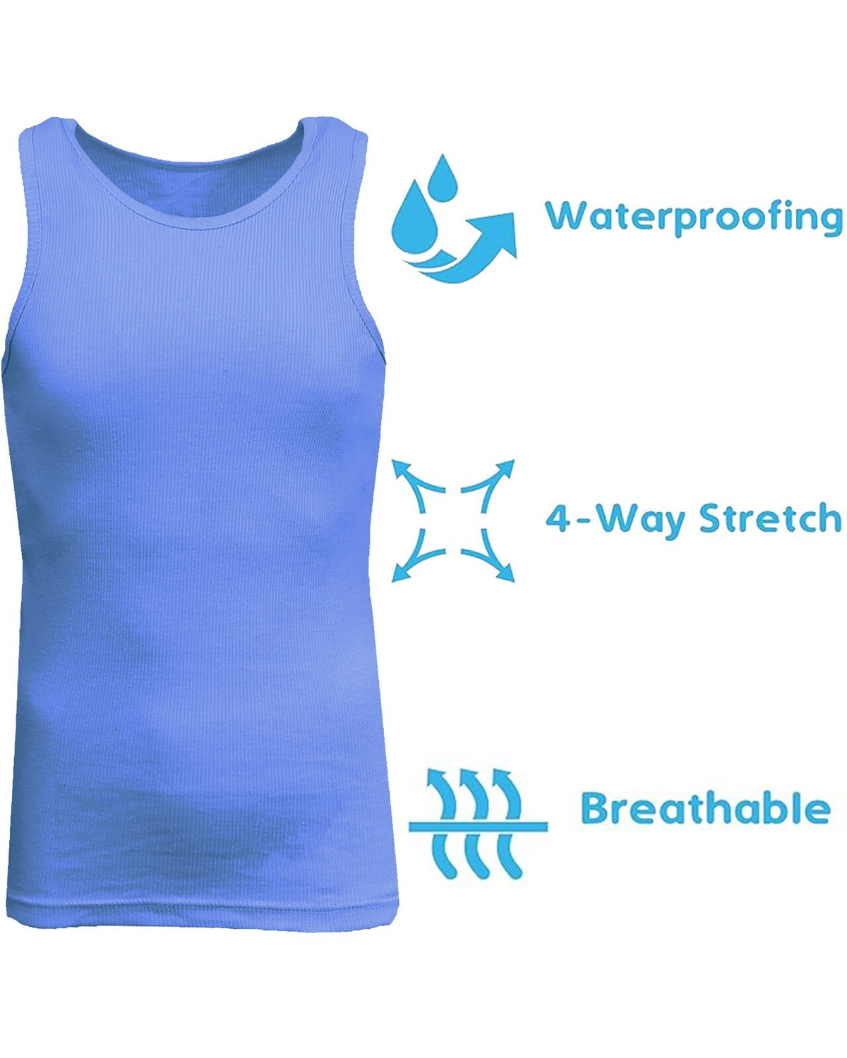 Men's Ribbed Tank Tops, 3-Pack
