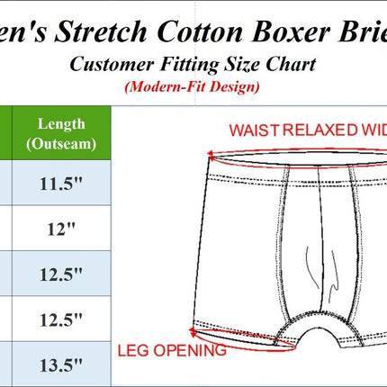 Men's  Stretch Cotton Boxer Briefs (9-Pack) (Sizes: S-2XL) NWT Free Shipping