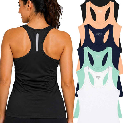 Women's Moisture-Wicking Sport Racerback Tank Tops Shirt 5 PACK(S-3XL) FREE SHIP
