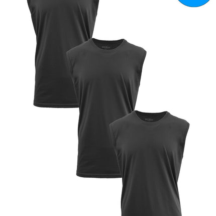 Mens Muscle Tank T-Shirt Cool Mesh Colors Workout Fitness Lounge Running 3-PACK