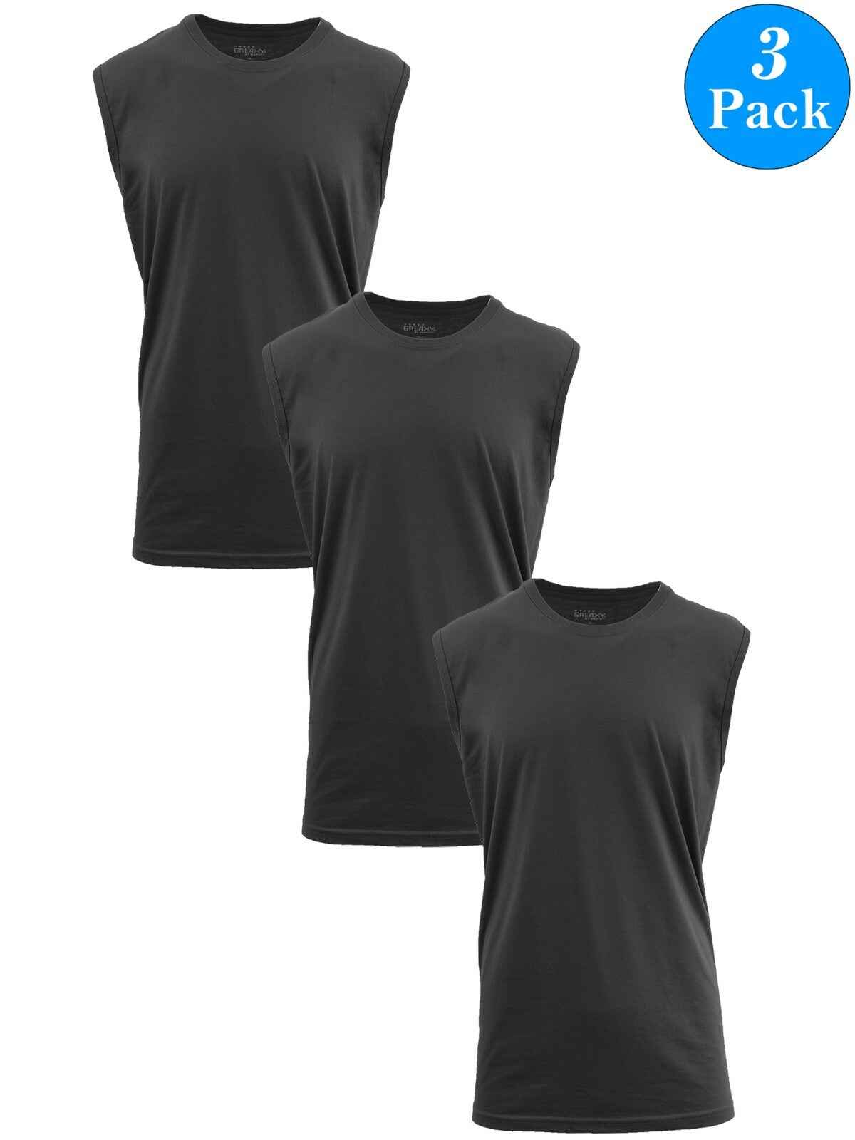 Mens Muscle Tank T-Shirt Cool Mesh Colors Workout Fitness Lounge Running 3-PACK