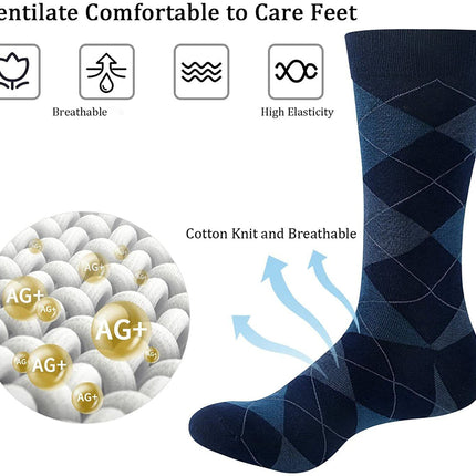 3-12 Pairs Mens Solid Black Cotton Casual Formal Classic Dress Socks Size 10-13 - PremiumBrandGoods