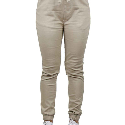 Women's Slim-Fit Cotton Twill Jogger Pants With Pockets Cotton Lounge (S-2XL)