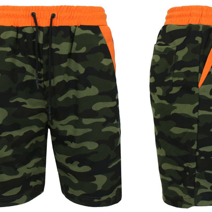 Men's French Terry Jogger Sweat Lounge Shorts With Contrast Color Trim Design