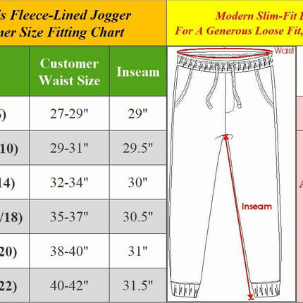 3-Pack Womens Fleece Jogger Sweatpants Slim-Fit Lounge Gym Sports Running Travel