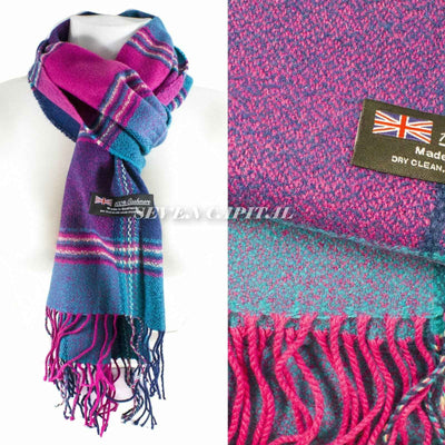 Mens Womens Winter Warm SCOTLAND Made 100% CASHMERE Scarf Scarves Plaid Wool