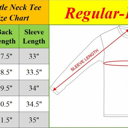 2-Pack Men's Long Sleeve Turtle Neck T-Shirt Tee Layer Cotton Blend Outerwear
