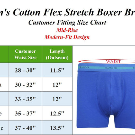 Men's Stretch Cotton Boxer Briefs (12-Pack) (Sizes: S-2XL) NWT Free Shipping