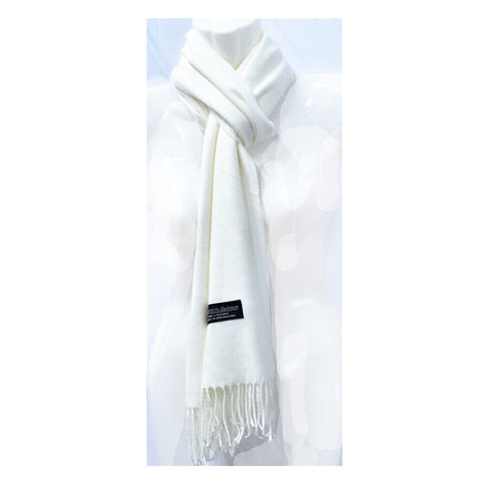 Winter Unisex Plain Solid Scarves 100% Cashmere Wool Warm Scarf Made in Scotland - PremiumBrandGoods
