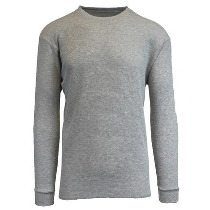 Men's Long Sleeve Waffle Thermal Shirt Tee -Crew Neck Layering Color & Size NEW